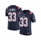 Youth Nike New England Patriots #33 Dion Lewis Limited Navy Blue Rush NFL Jersey