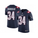 Youth Nike New England Patriots #34 Rex Burkhead Limited Navy Blue Rush NFL Jersey