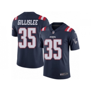 Youth Nike New England Patriots #35 Mike Gillislee Limited Navy Blue Rush NFL Jersey