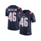 Youth Nike New England Patriots #46 James Develin Limited Navy Blue Rush NFL Jersey