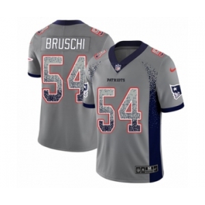 Youth Nike New England Patriots #54 Tedy Bruschi Limited Gray Rush Drift Fashion NFL Jersey