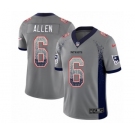 Youth Nike New England Patriots #6 Ryan Allen Limited Gray Rush Drift Fashion NFL Jersey