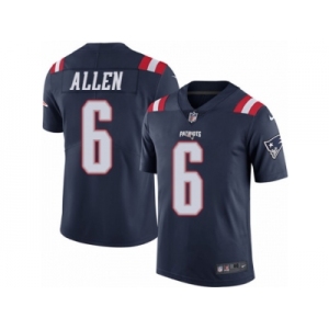 Youth Nike New England Patriots #6 Ryan Allen Limited Navy Blue Rush NFL Jersey