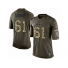 Youth Nike New England Patriots #61 Marcus Cannon Limited Green Salute to Service NFL Jersey