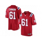 Youth Nike New England Patriots #61 Marcus Cannon Limited Red Alternate NFL Jersey