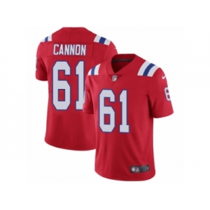 Youth Nike New England Patriots #61 Marcus Cannon Vapor Untouchable Limited Red Alternate NFL Jersey