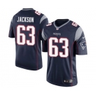 Youth Nike New England Patriots #63 Tre Jackson Navy Blue Team Color NFL Jersey