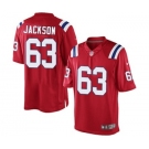 Youth Nike New England Patriots #63 Tre Jackson Red Alternate NFL Jersey