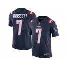 Youth Nike New England Patriots #7 Jacoby Brissett Limited Navy Blue Rush NFL Jersey