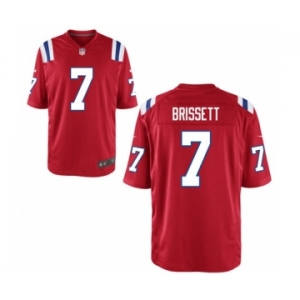 Youth Nike New England Patriots #7 Jacoby Brissett Red Alternate NFL Jersey