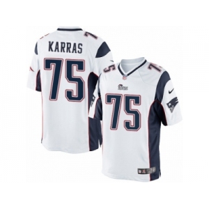 Youth Nike New England Patriots #75 Ted Karras Limited White NFL Jersey