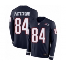 Youth Nike New England Patriots #84 Cordarrelle Patterson Limited Navy Blue Therma Long Sleeve NFL Jersey