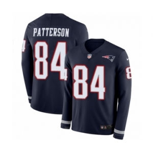 Youth Nike New England Patriots #84 Cordarrelle Patterson Limited Navy Blue Therma Long Sleeve NFL Jersey