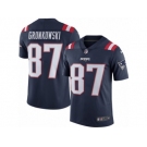 Youth Nike New England Patriots #87 Rob Gronkowski Limited Navy Blue Rush NFL Jersey