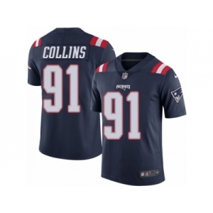 Youth Nike New England Patriots #91 Jamie Collins Limited Navy Blue Rush NFL Jersey