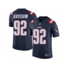 Youth Nike New England Patriots #92 Geneo Grissom Limited Navy Blue Rush NFL Jersey