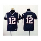 nike youth nfl jerseys new england patriots #12 brady blue[2015 new nike]