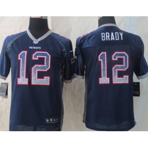 nike youth nfl jerseys new england patriots #12 brady blue[Elite drift fashion]