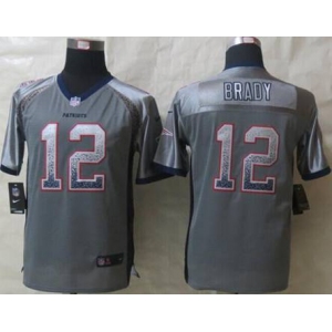 nike youth nfl jerseys new england patriots #12 brady grey[Elite drift fashion]