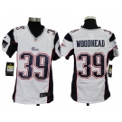 nike youth nfl jerseys new england patriots #39 woodhead white[nike]