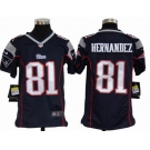 nike youth nfl jerseys new england patriots #81 hernandez blue[nike]