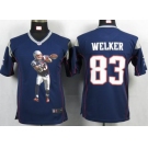 nike youth nfl jerseys new england patriots #83 welker blue[portrait fashion]