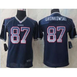 nike youth nfl jerseys new england patriots #87 gronkowski blue[Elite drift fashion]