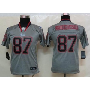 nike youth nfl jerseys new england patriots #87 gronkowski grey[nike lights out]