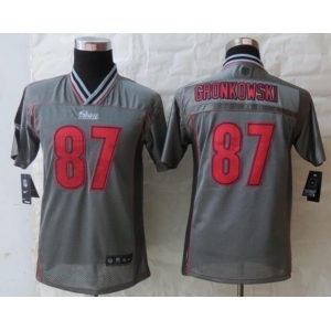 nike youth nfl jerseys new england patriots #87 gronkowski grey[nike vapor]