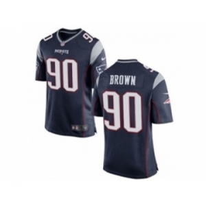 nike youth nfl jerseys new england patriots #90 malcom brown blue[nike]