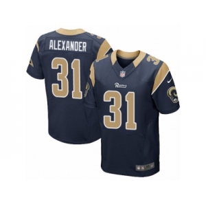 Men Nike Los Angeles Rams #31 Maurice Alexander Elite Navy Blue Team Color NFL Jersey