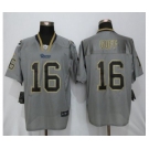 Men Nike St.Louis Rams #16 Jared Goff Lights Out Gray Elite Jerseys