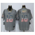 Men Nike St.Louis Rams #16 Jared Goff USA Flag Fashion Gray Elite Jerseys