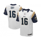 Men's Nike Los Angeles Rams #16 Jared Goff Elite White NFL Jersey