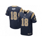 Men's Nike Los Angeles Rams #18 Cooper Kupp Elite Navy Blue Team Color NFL Jersey