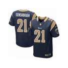 Men's Nike Los Angeles Rams #21 Coty Sensabaugh Elite Navy Blue Team Color NFL Jersey