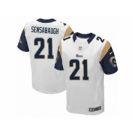 Men's Nike Los Angeles Rams #21 Coty Sensabaugh Elite White NFL Jersey