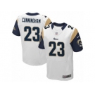 Men's Nike Los Angeles Rams #23 Benny Cunningham Elite White NFL Jersey