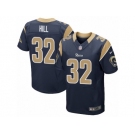 Men's Nike Los Angeles Rams #32 Troy Hill Elite Navy Blue Team Color NFL Jersey