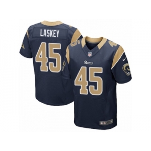 Men's Nike Los Angeles Rams #45 Zach Laskey Elite Navy Blue Team Color NFL Jersey