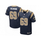 Men's Nike Los Angeles Rams #69 Cody Wichmann Elite Navy Blue Team Color NFL Jersey