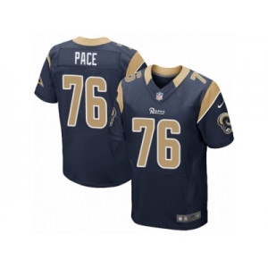 Men's Nike Los Angeles Rams #76 Orlando Pace Elite Navy Blue Team Color NFL Jersey