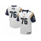 Men's Nike Los Angeles Rams #76 Orlando Pace Elite White NFL Jersey