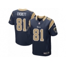 Men's Nike Los Angeles Rams #81 Gerald Everett Elite Navy Blue Team Color NFL Jersey