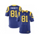 Men's Nike Los Angeles Rams #81 Gerald Everett Elite Royal Blue Alternate NFL Jersey