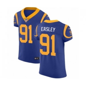 Men's Nike Los Angeles Rams #91 Dominique Easley Royal Blue Alternate Vapor Untouchable Elite Player NFL Jersey