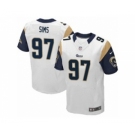 Men's Nike Los Angeles Rams #97 Eugene Sims Elite White NFL Jersey