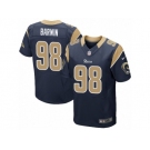 Men's Nike Los Angeles Rams #98 Connor Barwin Elite Navy Blue Team Color NFL Jersey