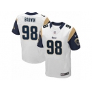 Men's Nike Los Angeles Rams #98 Connor Barwin Elite White NFL Jersey