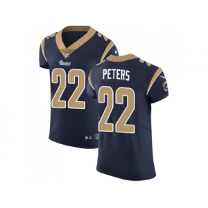 Nike Los Angeles Rams #22 Marcus Peters Navy Blue Team Color Men Stitched NFL Vapor Untouchable Elite Jersey